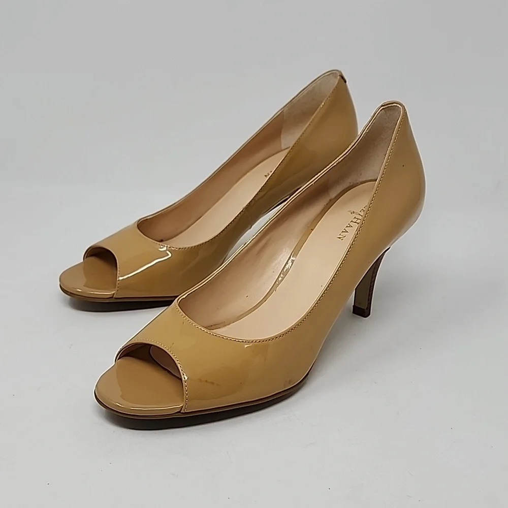 Cole Haan Peep Toe Women's Heel Pumps Nude Size 7